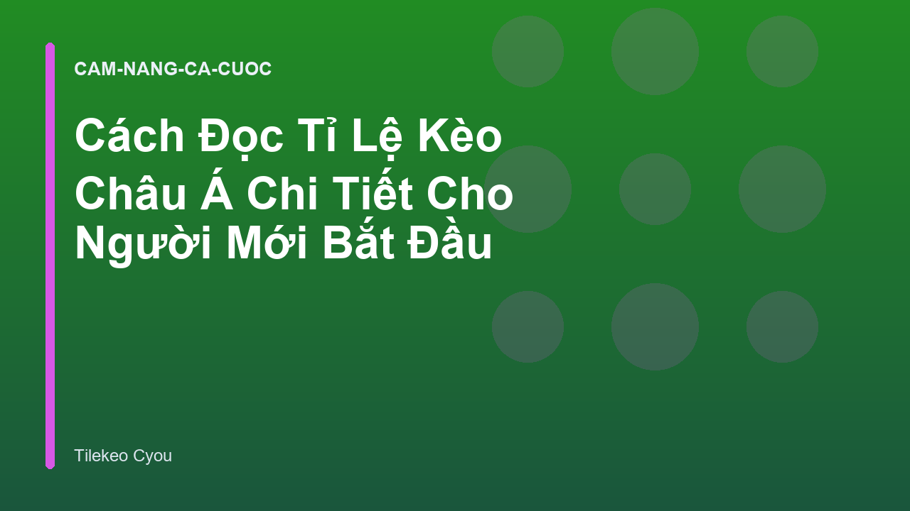 Cách Đọc Tỉ Lệ Kèo Châu Á Chi Tiết Cho Người Mới Bắt Đầu
